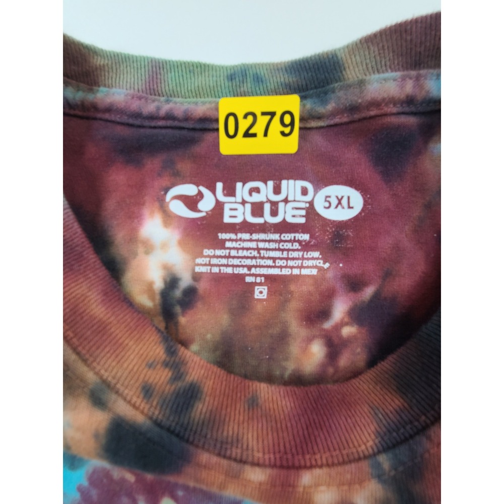 Liquid Blue Grateful Dead Summer Tour 1987 Tie Dye T-Shirt Mens 5XL Multicolor - Picture 4 of 4